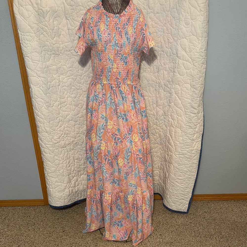 Simply Southern Blue and Yellow Ruffled Sundress